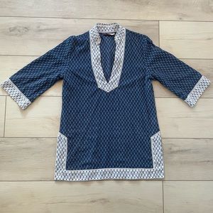 Tory Burch Navy Blue Tunic